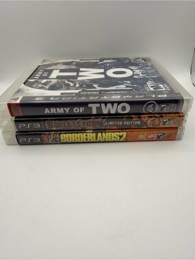 PS3 Game Lot: Army of Two, Bulletstorm Limited, Borderlands 2 - Tested Fast Ship